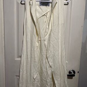 Anthropologie Cream and Blue Striped Top